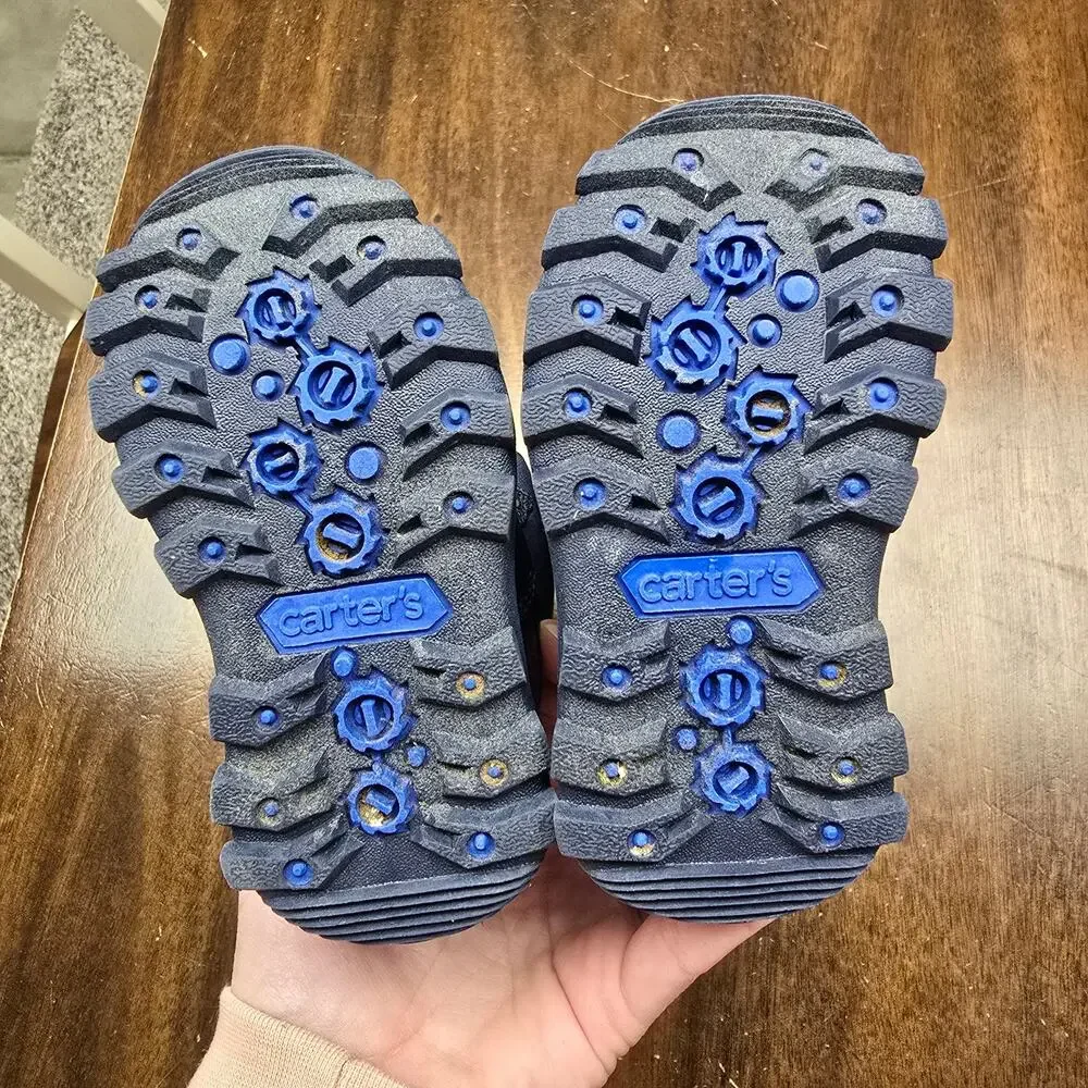 Carter's Navy Blue and Lime Green Kids Rain & Snow Boots